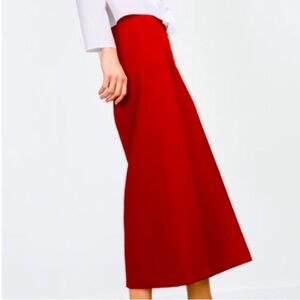 Zara  high rise red culottes  XS